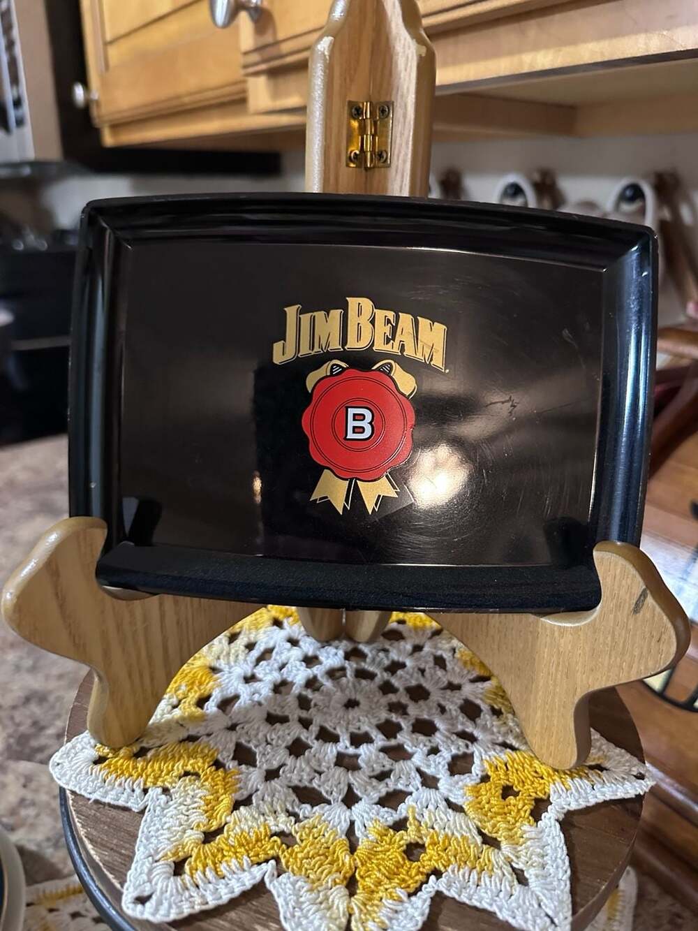 Jim Beam Black Plastic Bar Mini Serving Tray Catchall